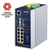 PLANET IGS-6325-8UP2S2X  Industrial L3 8-Port 10/100/1000T 802.3bt PoE + 2-Port 100/1000X SFP + 2-Port 10G SFP+ Managed Ethernet Switch